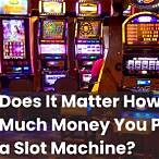 does it matter how much you bet on a slot machine